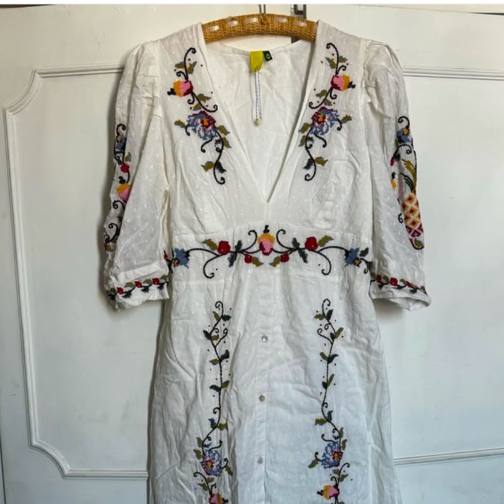 Embroidered dress Farm Rio Antropologie